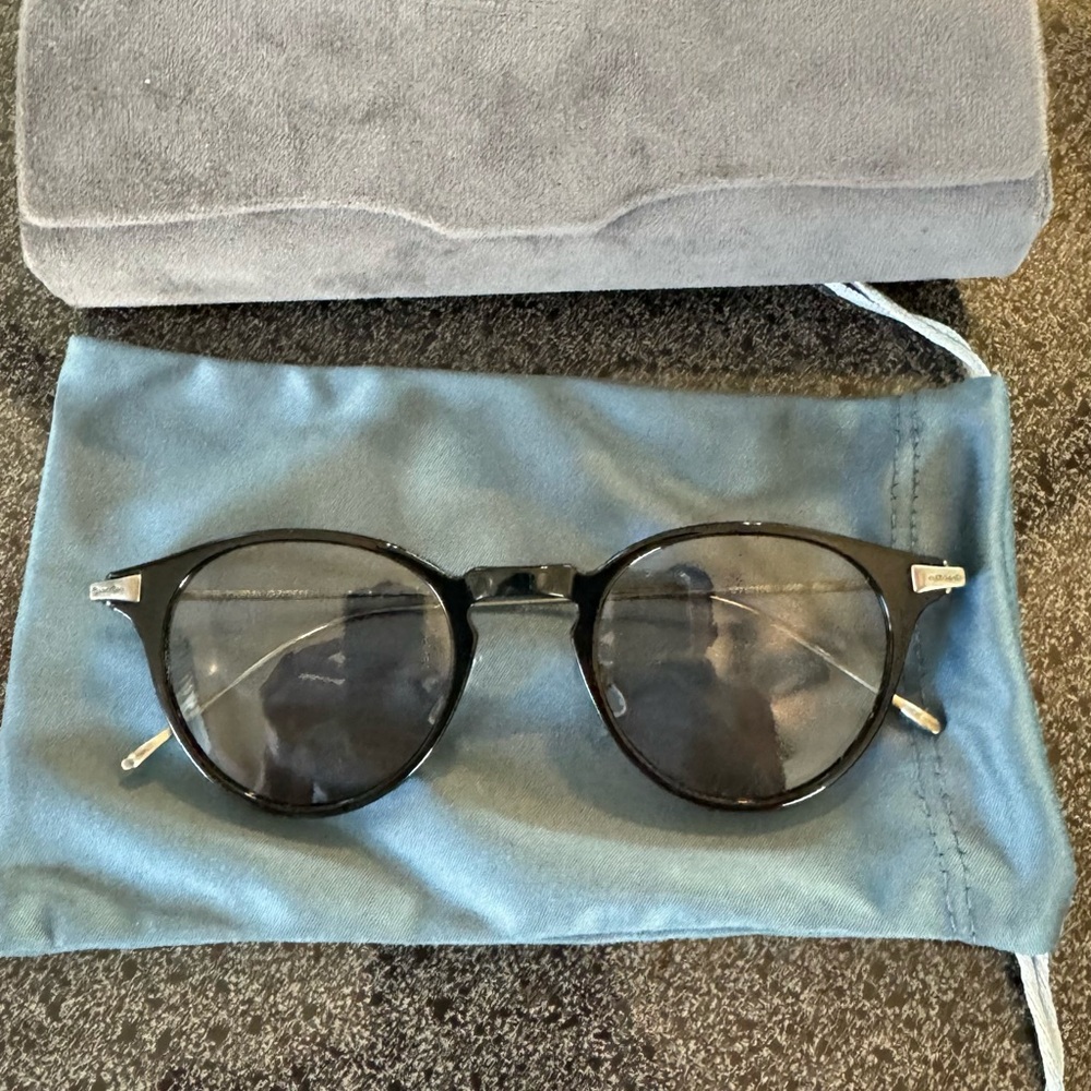 Oliver Peoples Black Round Sunglasses